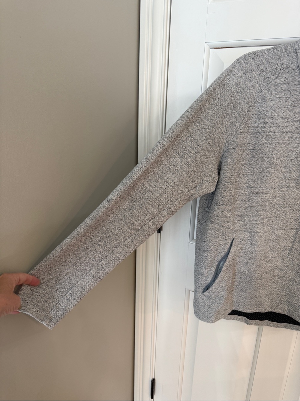 Lululemon At Ease Half-Zip Heathered Melody Light Grey Men’s Large 25754 - Picture 7 of 11